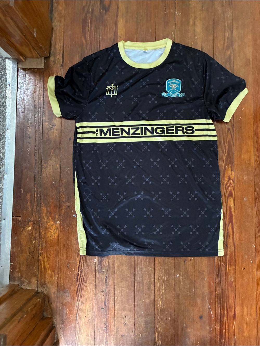 Menzingers small Black & Yellow Crew Neck Men's Shirt